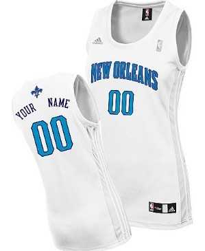 Womens Customized New Orleans Hornets White Jersey
